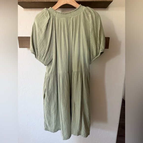 Universal Thread|Sage Green Baby doll Smocked Dress in gauze cotton•Beachy boho - Picture 10 of 15
